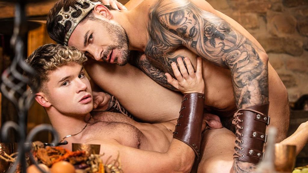 Norse Fuckers 3: Hot Young Servant Dean Young Worships Viking King Papi Kocic's Muscle-Bareback-MEN